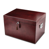 Luxury Giftware Cherry Poplar Veneer Matte Finish Locking Memorial Keepsake Box