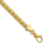14K Polished 4.8mm Fancy Braided Link 7.5 inch Bracelet