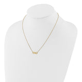 14k Polished Infinity 16.5in with 1in ext Necklace